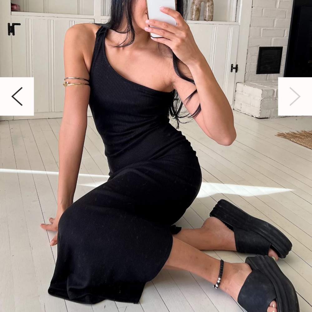 YELLOW free people Saturday Night Midi dress small